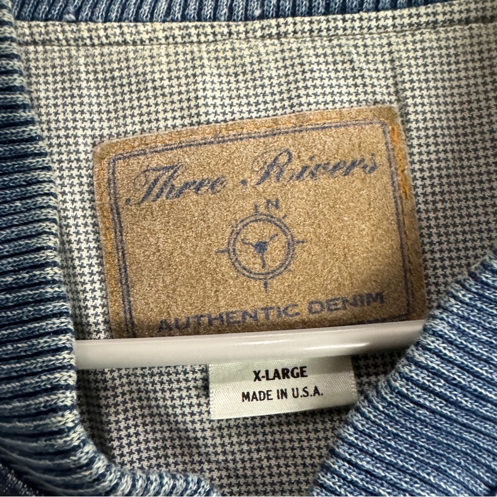 Three Rivers Authetic Denim Varsity Jacket Size XL Vintage - Picture 5 of 9